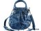 Balenciaga Pom Pom Mini Mineral Blue SHW - Used Authentic Bag  กระเป๋าบาเลนเซียก้า ปอมปอมมินิสีน้ำเงินอะไหล่เงิน ของแท้มือสองสภาพดีค่ะ