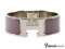 Hermes Clic-Clac Wide Enamel Bracelet Silver and Purple - Used Authentic ข้อมือแอร์เมส เซลามิคสีชมพู ของแท้มือสองสภาพดีค่ะ