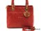 Christian Dior LadyDior 10 Red Lambskin GHW - Used Authentic Bag กระเป๋าคริสเตียนดิออร์ รุ่นเลดี้ดิออร์ ไซส์10 สีแดงหนังแกะอะไหล่ทอง ขายกระเป๋าของแท้มือสองสภาพดีค่ะ