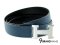 Hermes Belt Size95 Navy Blue Clemence Black Swift Buckle Silver