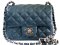 Chanel Mini square 7 in Pearly Navy Blue shw
