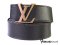 Louis Vuitton Utah sun Tulle LV initial belt leather dark brown X antique-like gold metal fittings M6900
