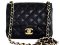 Chanel Mini Square 7 Black  lamb GHW