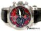OMEGA devile escapement co-axial chronograph ขนาด 41mm หน้าปัดแดงวงจับเวลาดำ บอกวัน