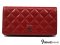 Chanel Long Wallet Bi-Fold Red Lamb