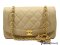 Chanel Vintage ฝาครึ่ง Beige Lambskin GHW 