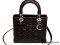 Christian Dior Lady Dior Size10 Black Lamdskin SHW