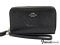 Coach COACH purse two fold wallet black glitter double zip