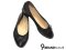 Chanel Black Classic Double Interlocking Cc Logo Patent Leather Ballerina Flats 38