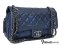Chanel Easy Caviar Blue Metallic SHW Size10  