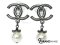 Chanel Earring CC With Pearl -  Authentic ต่างหู ชาแนล CCใหญ่ รมดำ ห้อยไข่มุกแท้ หรูหรา  สีสวยมากๆค่ะ