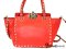 Valentino Rockstud Small Trapeze Tote Red  - Used Authentic Bag กระเป๋า วาเลนติโน่ ไซส์เล็ก สีแดงสด หมุดเงิน พร้อมสายยาวสะพายได้ เก๋สุดๆ รุ่นฮิต ถือแล้วสวยเด่น มากๆคะ
