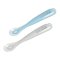Set of 2 1st age Silicone Spoons - Windy Blue / Light Grey