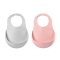 Set of 2 Silicone Bibs - Vintage Pink/ Light Grey