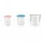 Set of 3 conservation jars (1 baby / 1 maxi / 1 maxi +) (assorted colors LIGHT GREY/BLUE/PINK)