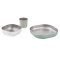 ชุดเซ็ทรับประทานอาหารสแตนเลสพร้อมปลอกซิลิโคน 3 ชิ้น BEABA Stainless Steel Microwaveable Meal Set - Sage Green