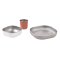 ชุดเซ็ทรับประทานอาหารสแตนเลสพร้อมปลอกซิลิโคน 3 ชิ้น BEABA Stainless Steel Microwaveable  Meal Set - Terracotta