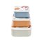 ชุดกล่องเก็บอาหาร 3 ชิ้นน BEABA Set of 3 Nesting Snack Boxes - Playful Print