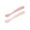 Set of 2 1st Age Silicone Spoons with Storage Case - Cotton Candy / Marshmallow