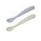 Set of 2 1st Age Silicone Spoons with Storage Case - Pebble / Green