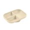 Silicone Suction Divided Plate - Clay