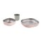 ชุดเซ็ทรับประทานอาหารสแตนเลสพร้อมปลอกซิลิโคน 3 ชิ้น BEABA Stainless Steel Microwaveable  Meal Set - Cotton Candy