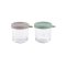 ชุดกระปุกแก้ว ฝาปิดสูญญากาศ 2 ชิ้น Set of 2 Glass Portions 250 ml - Sage Green/ Grey