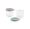 ชุดกระปุกแก้ว ฝาปิดสูญญากาศ 2 ชิ้น Set of 2 Glass Portions 250 ml - Sage Green/ Grey