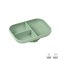 Silicone Suction Divided Plate - Frosty Green