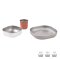 ชุดเซ็ทรับประทานอาหารสแตนเลสพร้อมปลอกซิลิโคน 3 ชิ้น BEABA Stainless Steel Microwaveable  Meal Set - Terracotta