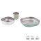 ชุดเซ็ทรับประทานอาหารสแตนเลสพร้อมปลอกซิลิโคน 3 ชิ้น BEABA Stainless Steel Microwaveable Meal Set - Sage Green