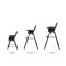 เก้าอี้อเนกประสงค์ รุ่น EVOLU 2 HIGH CHAIR BLACK  2 in 1 + BUMPER + Extra Set Long Legs