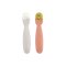 ช้อนหัดทานอาหาร Set of 2 Silicone Pre Spoons - Terracotta/Velvet Grey