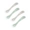 Set of 4 2nd Stage Soft Silicone Spoons (Frosty Green / Velvet Grey)