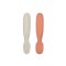 ช้อนหัดทานอาหาร Set of 2 Silicone Pre Spoons - Terracotta/Velvet Grey