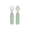 ช้อนส้อมหัดทานอาหาร Set of 2 Stainless Steel Pre Cutlery - Sage Green