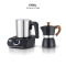 ETZEL เครื่องทำฟองนมอัตโนมัติ พร้อมโมก้าพอท รุ่น SN987 แบบ 5 in 1 , Milk Frother with Moka pot