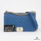 CHANEL BOY 10 BLUE CAVIAR GHW