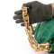 BOTTEGA POUCH CLUTCH GREEN CALF GHW