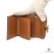 CELINE TRIFOLD WALLET SHORT BROW TAN CANVAS GH