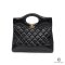 CHANEL 31 SHOPPING BAG BLACK CALF GHW