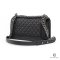 CHANEL BOY 10_ BLACK CAVIAR RHW