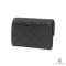 CHANEL CARD HOLDER SHORT BLACK CAVIAR SHW