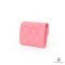 CHANEL CARD HOLDER WITH CHAIN SHORT PINK CALF SHW