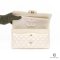 CHANEL CLASSIC 10 WHITE METALIC CALF GHW