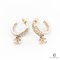 CHANEL EARRING CC LOGO DIMOND GHW