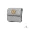 CHANEL TRIFOLD WALLET 19 SHORT GREY LAMB GHW