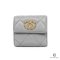 CHANEL TRIFOLD WALLET 19 SHORT GREY LAMB GHW