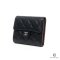 CHANEL TRIFOLD WALLET SHORT BLACK CAVIAR SHW