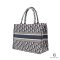 DIOR BOOK TOTE MEDIUM BLUE OBLIQUE JACQUARD